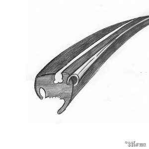 Rear window seal, deluxe