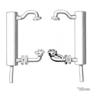 Exhaust tube Connects the exhaust part of cylinder n°2 with the right exhaust