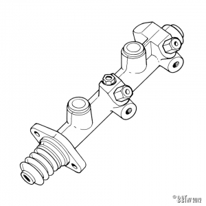 Master brake cylinder, without servo