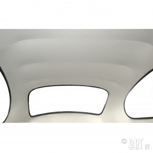 Headlining, perforated vinyl, white