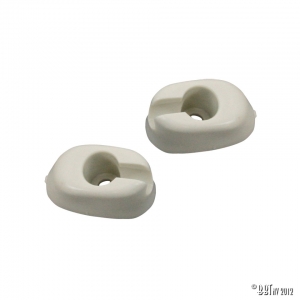 Sun visor clips, left & right, white Sun visor clips, left & right, white