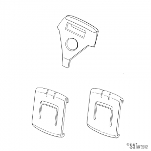 Seat rail bushings, for 1 seat, 3 pieces