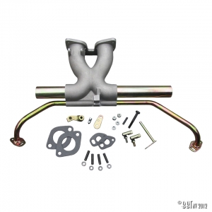 Central manifold for Weber IDF aluminium and iron finish