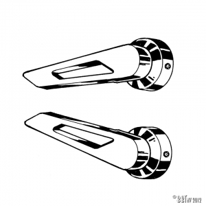 Inner door handle Billet, as pair